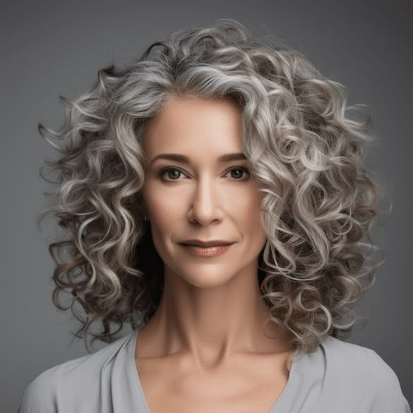 27 Flattering Curly Hairstyles for Women Over 60 Curly Grey Hair Natural Curls Over 50, Curly Silver Hair Over 50, Grey Curly Hair Over 50, Curly Hair Bob Naturally, Curly Gray Hair Over 50 Curls, Curly Grey Hair Natural Curls, Silver Curly Hair, Gray Curly Hair, Curly Silver Hair