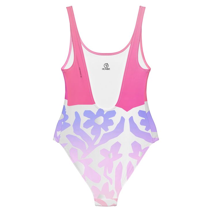 Show off your best features with our flattering Florence Pink One Piece Swimsuit. Its abstract pink floral design and smooth fabric will make you stand out by the pool or at the beach!• 82% Polyester, 18% Spandex• Fabric weight: 6.78 oz/yd² (230 g/m²), weight may vary by 5%• Chlorine-resistant fabric• Cheeky fit with a scoop neckline and a low scoop back• Zig-zag stitching• Double-layer front • Four-way stretch material stretches and recovers on the cross and lengthwise grains Size guide CHEST ( Pink Printed Tankini For Poolside, Purple Floral Print Swimwear For Swimming, Purple Floral Print Swimwear, Purple Printed Swimwear For Pool, Pink Floral Print Tankini For Swimming, Pink Printed One-piece Swimwear, Pink Printed One-piece Tankini, Pink Fitted Tankini For Surfing, Pink Tropical Swimwear For Surfing