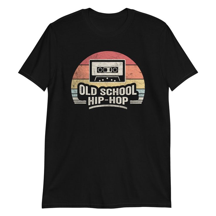 Step back in time and express your individuality with our Old School Hip Hop T-Shirt. This tee is not just a piece of clothing; it’s a statement. With a stunning vintage design inspired by the iconic fashions of the '60s and '70s, it offers a throwback vibe that is sure to resonate with fans of old school hip hop culture and retro styles alike. Crafted from 100% ring-spun cotton, this shirt features incredible softness and durability. Whether you’re out on the streets or hanging with friends, yo Trendy Unisex T-shirt With Letter Print, Unisex Vintage Text Print Tops, Retro Tri-blend Graphic Print Tops, Vintage Unisex Text Print Tops, Unisex Vintage Tops With Text Print, Vintage Text Print Unisex Tops, Vintage Style Tri-blend Tops With Letter Print, Black Retro T-shirt With Text Print, Unisex Vintage T-shirt With Letter Print