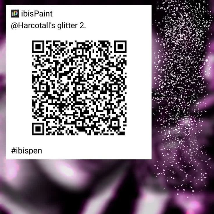 a qr code is shown in front of a blurry background with sparkles