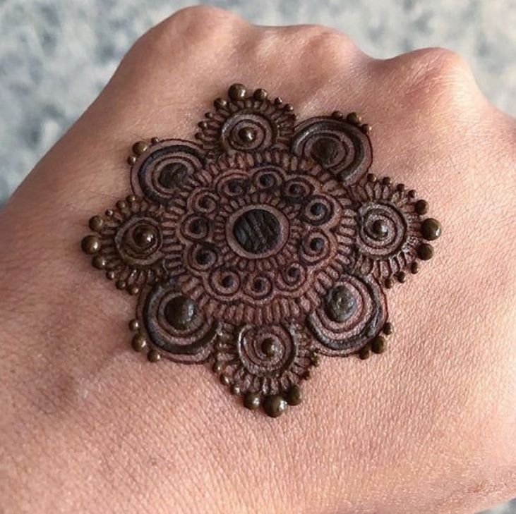 a hand with a henna tattoo on it