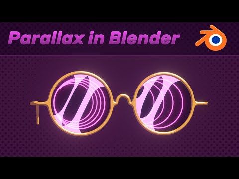 a pair of glasses with the words parallax in blender on it and an image