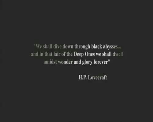 a black and white photo with a quote from h p lovecraft on the image