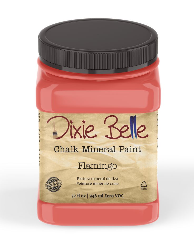 a jar of chalk paint on a white background