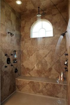 a bath room with a tub and a window