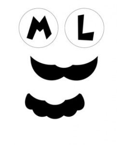 a smiley face with the word mll on it's eyes and mustaches