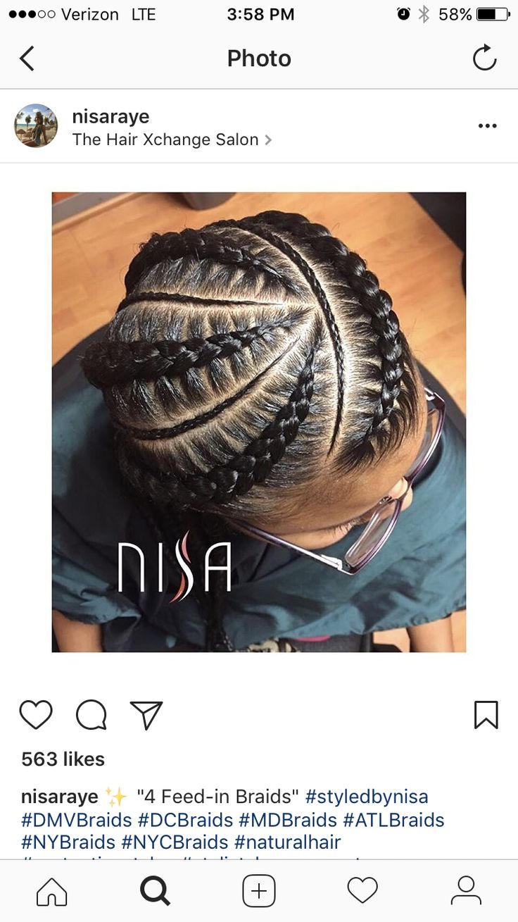 4 Feed In Braids, Feed Ins, Loose French Braids, Quick Braids, Kid Braid Styles, Feed In Braids Hairstyles, Pelo Afro, Feed In Braid, Cornrow