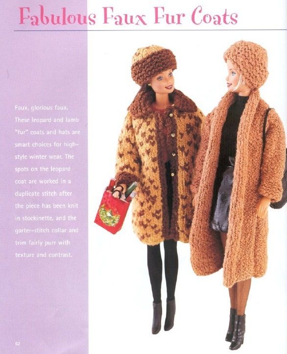 two women in fur coats and hats standing next to each other on a purple background