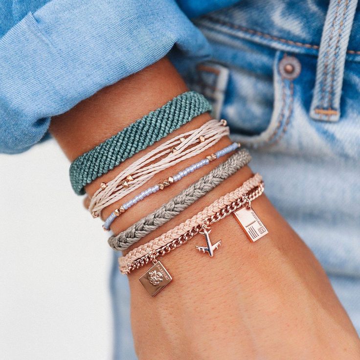 "The Jetsetter Pack" by The Blonde Abroad | Pura Vida Bracelets Pura Vida Bracelets, Summer Bracelets, Seed Bead Bracelets, Cute Bracelets, Summer Jewelry, Bracelet Patterns, Friendship Bracelet, Cute Jewelry, Diy Bracelets