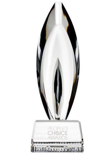 an award is displayed on a white background with the words people's choice awards