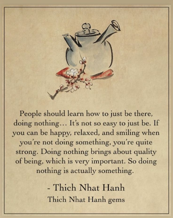 a quote from thich nat hanh about tea