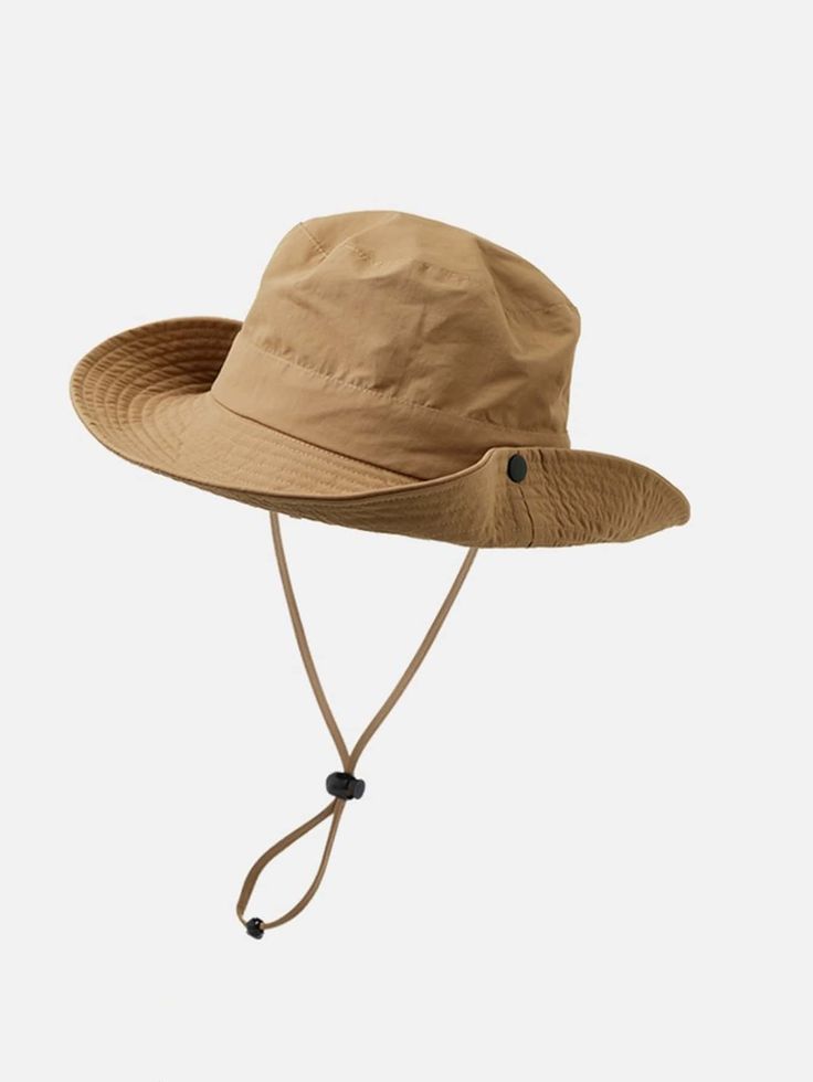 1pc Outdoor Sun Hat For Baby Boys & Girls With Quick-Dry Fabric. Spring/Summer Styles Includes Fishing Hat, Western Cowboy Hat With Rolled Brim And Button, Mountaineering Hat, Hiking Hat, Camping Hat. Large Brim For Sun Protection With Colored Windproof Rope(Random Color). Khaki    Polyester  Bucket Hat   Kids Accessories, size features are:Bust: ,Length: ,Sleeve Length: Western Hat Accessories, Lakers Hat, Camping Hat, Girls Sun Hat, Hiking Hat, Safari Hat, Chapeau Cowboy, Baby Boy Hats, Baby Sun Hat