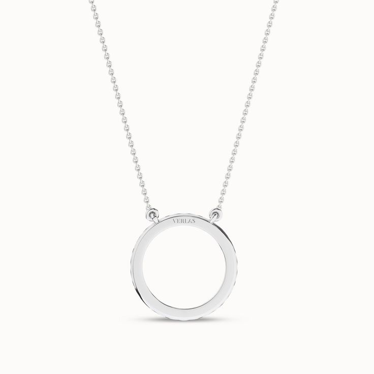 The Circular Silhouette Necklace is a testament to timeless style. It has a diamond-studded circular pendant that captures the essence of enduring love. This piece transforms any ensemble into a captivating look. It’s more than just a necklace; it’s a circle of endless possibilities. Modern Round Diamond Necklace With Adjustable Chain, Everyday Round Necklace With Brilliant Cut, Timeless Round Pendant Solitaire Necklace, Everyday Round Brilliant Cut Necklace, Refined White Gold Round Solitaire Necklace, Minimalist Halo Necklace, Everyday Luxury White Gold Solitaire Necklace, Timeless Diamond Pendant Necklace With Polished Finish, Refined Necklace With Brilliant Cut Round Pendant