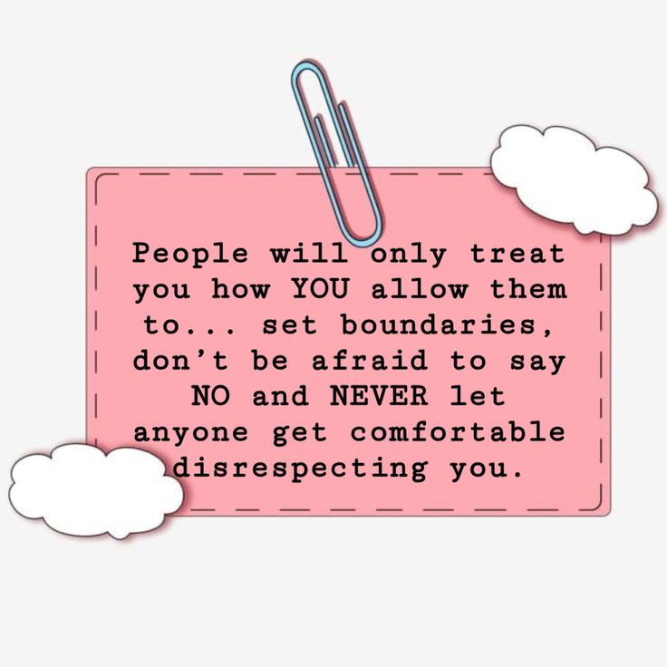 a pink paper clip with the words people will only treat you how you allow them to set boundaries, don't be afraid to say no and never let anyone get comfortable