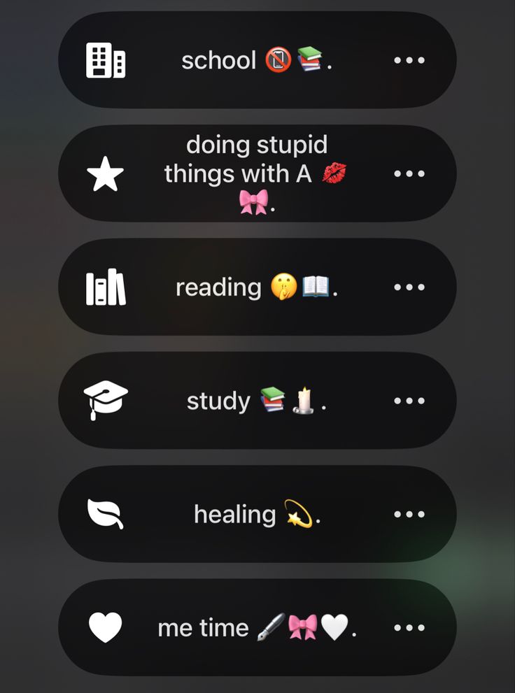 an iphone screen showing the texting options for different things to read and do on it