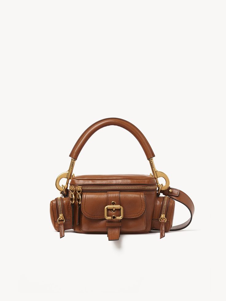 Chloé Small Camera Bag In Shiny Leather | Chloé US Chole Handbag, Small Camera Bag, Espadrilles Sneakers, Chloe Bags, Basket Tote, Small Camera, Bag Collection, Slides Sandals, Buffalo Leather