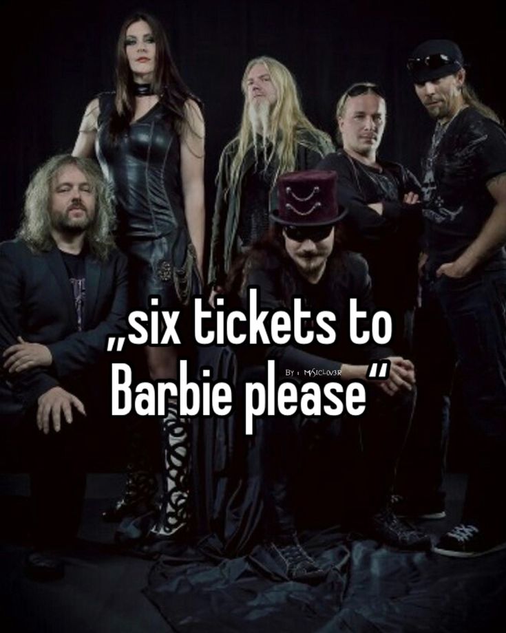 the band six tickets to barbie please are posing for a photo with their caption