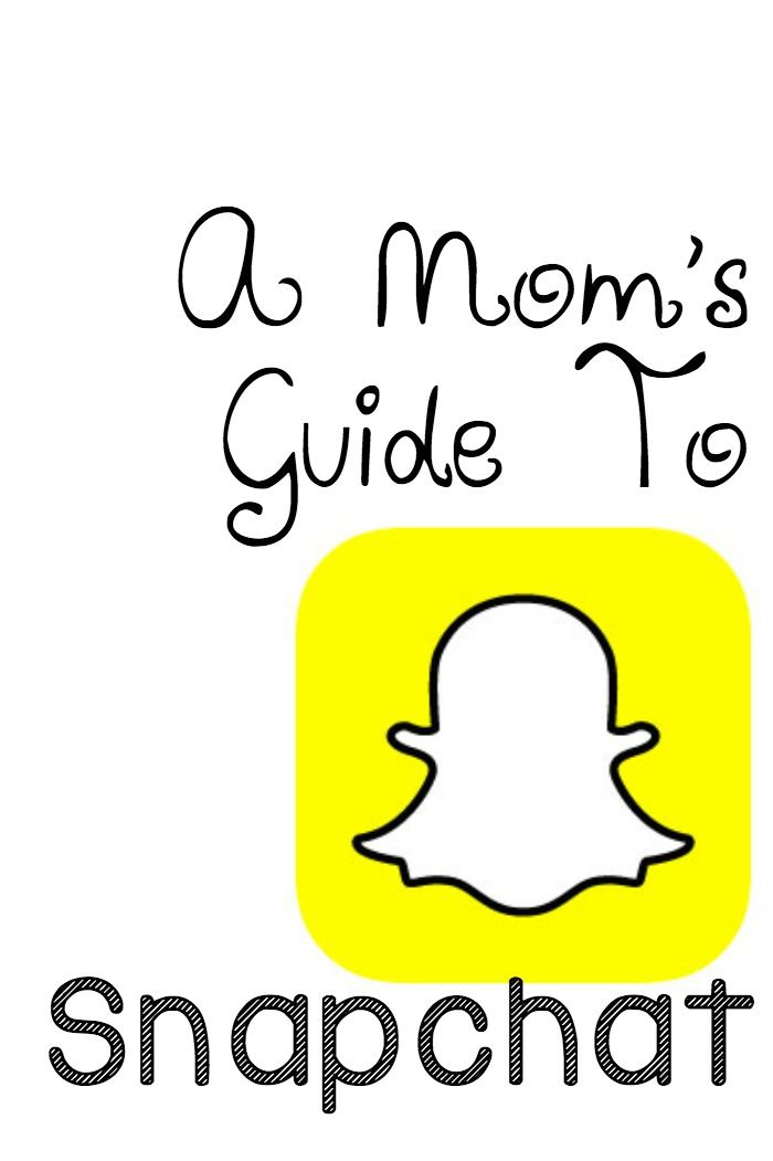 a mom's guide to snapchat logo with the text, a mom's guide to snapchat