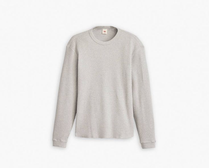 Sometimes all you want is warmth, no frills. With soft thermal fabric and a relaxed cut, this Long-Sleeve Relaxed Thermal T-Shirt keeps you toasty and comfortable. A warm thermal tee Cut with a relaxed fit Comfy Crew Neck Winter Tops, Levi's Relaxed Fit Tops For Fall, Heather Grey Tops For Everyday Winter Wear, Snug Cozy Top In Solid Color, Comfortable Winter Tops For Everyday, Cozy Tops With Ribbed Cuffs For Everyday, Comfortable Everyday Winter Tops, Comfortable Crew Neck Tops, Cozy Fit Crew Neck Top Comfy Style