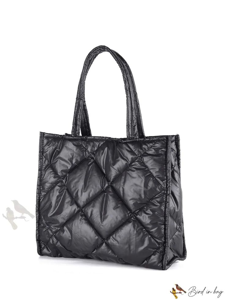 Bird in Bag - Leather Shoulder Tote Bag Packable Tote Shoulder Bag For On-the-go, Packable Shoulder Bag For On-the-go, Winter Leather Shopping Bags, Packable Tote Shoulder Bag For Shopping, Packable Pouch Bag For On-the-go, Packable Black Bag For On-the-go, Black Packable Bag For On-the-go, Packable Double Handle Shoulder Bag For On-the-go, Packable Shoulder Bag For Shopping