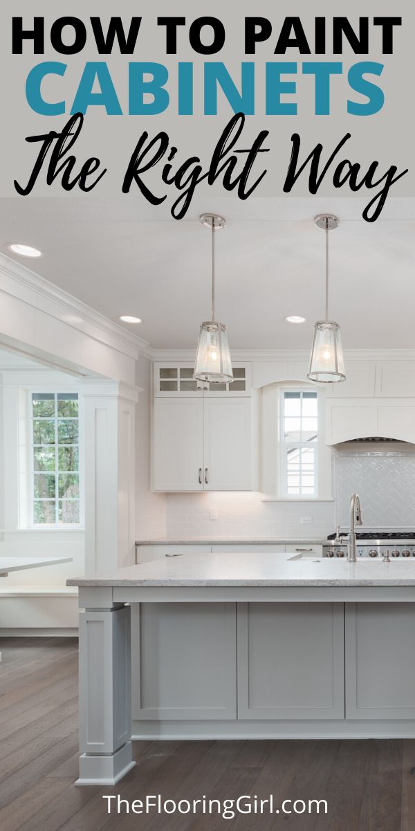 a white kitchen with the words how to paint cabinets the right way