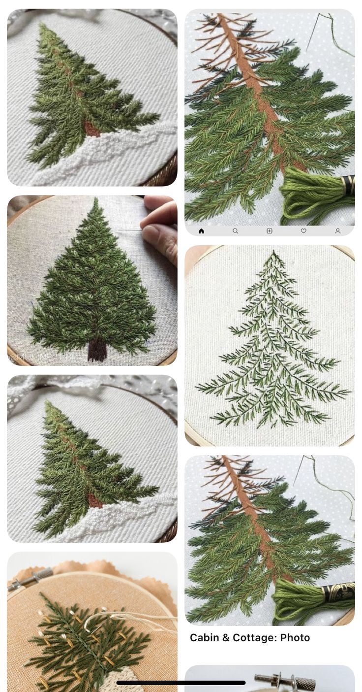 how to make a christmas tree with embroidery