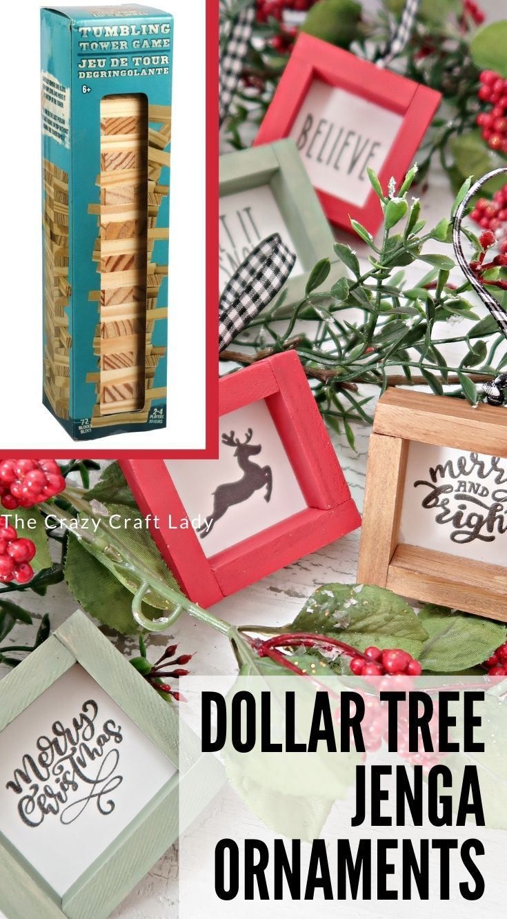 dollar tree ornaments with the words dollar tree in front of them and an image of christmas decorations