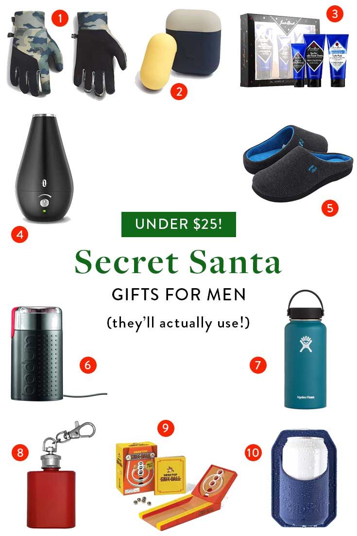 gifts for men under $ 5, including shoes, gloves, and other personal items