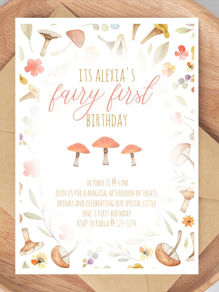 mushrooms fairy first birthday woodland birthday themes fall first birthday themes for girls 1st Birthday Themes September, November First Birthday Theme Girl, First Birthday Themes September, First Birthday November Girl, Fairy First Birthday Party Invitations, November Baby Birthday Ideas, First Birthday Girl September, September First Birthday Girl, September 1st Birthday Girl