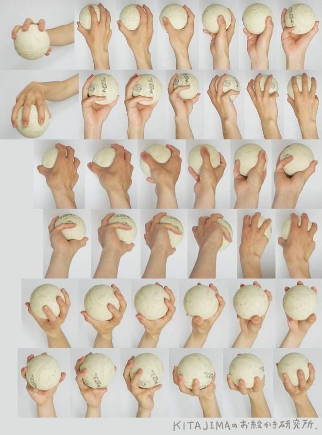 many different images of hands holding balls of dough