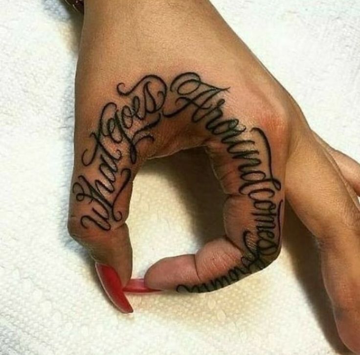 a person's hand with some writing on it