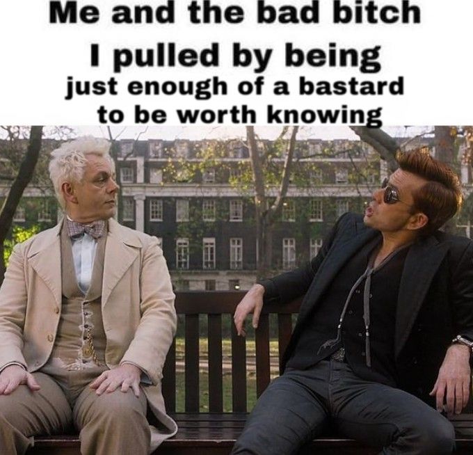 Good Omens Bench Scene, Good Omens Funny Pictures, Good Omens Matching Icons, Good Omens Screencaps, Good Omens Funny, Good Omens Pfp, Good Omens Aesthetic, Good Omens Tattoo, Bad Omens