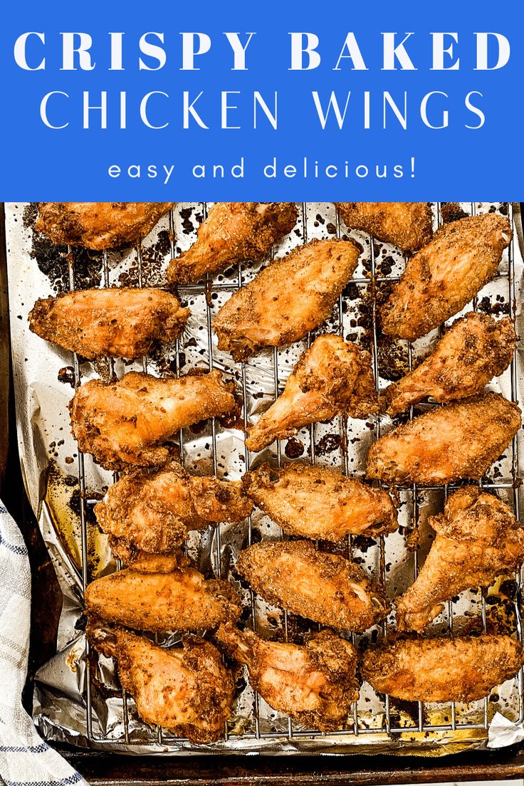 crispy baked chicken wings are easy and delicious