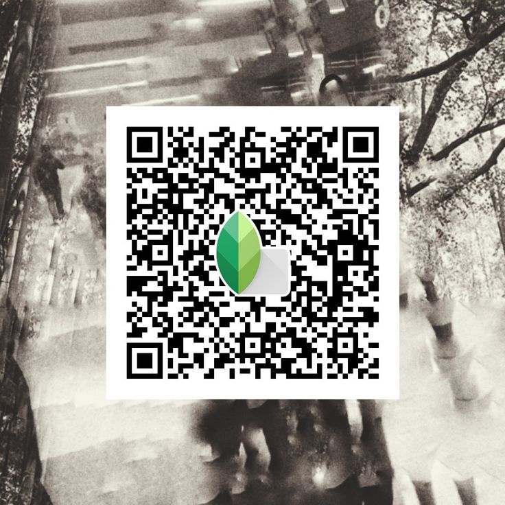 a qr - code is shown in front of an image of people walking down the street