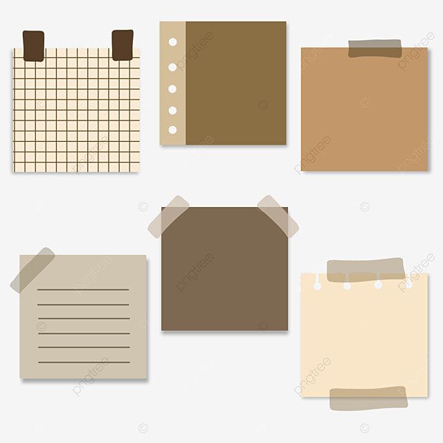 various pieces of paper with clippings attached to them, notepad, sticky pad, memo png and psd