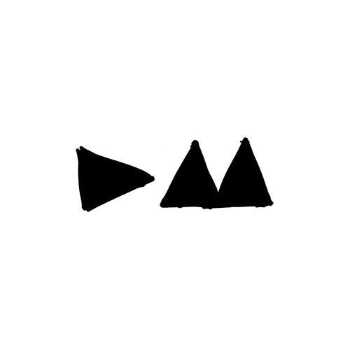 two black triangles on a white background