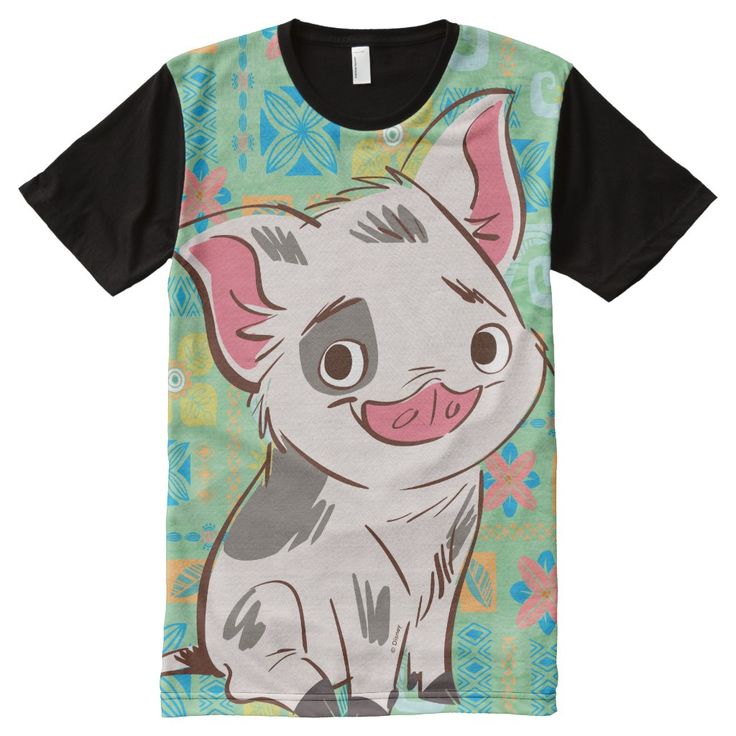 a t - shirt with an image of a pig on it