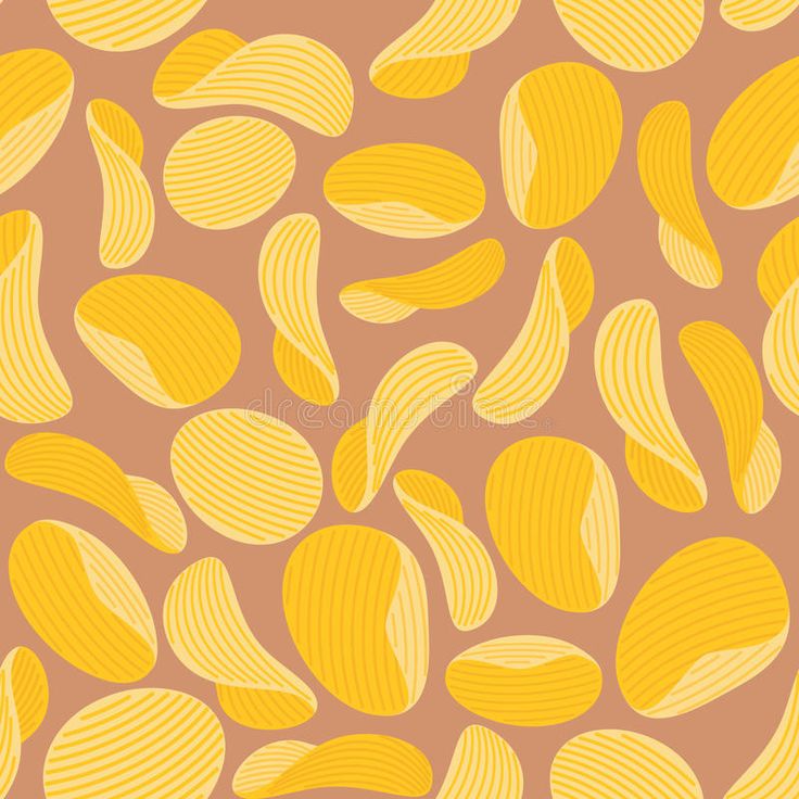 yellow potato chips on pink background royalty illustration