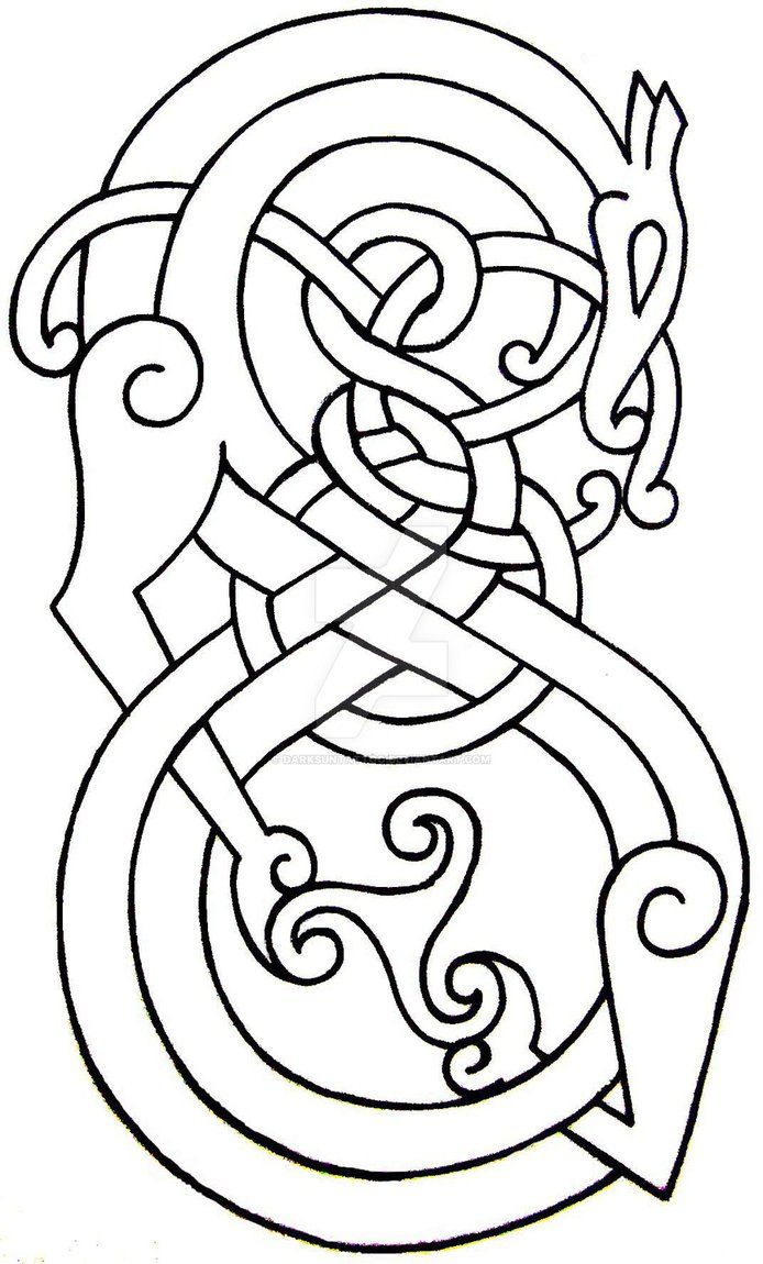 the letter s with an intricate design on it