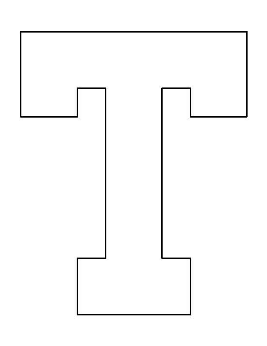 the letter t is made up of two rectangles