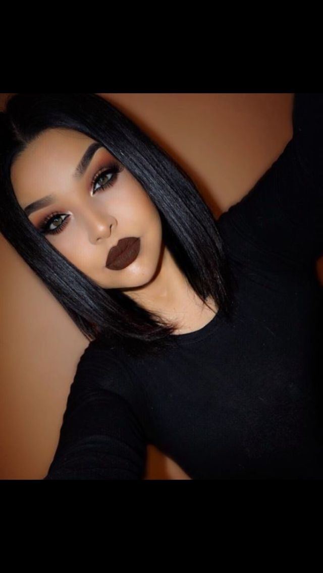 🙌🏾🙌🏾🙌🏾 Black Bob Hair, Black Bob Hairstyles, Black Bob, Front Hair, Wig Straight, Hair Indian, Bob Lace Front Wigs, Beauty Make-up, Dark Makeup