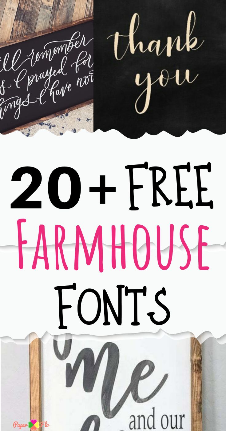 the top 20 free farmhouse font styles to use for your home decor projects and crafts