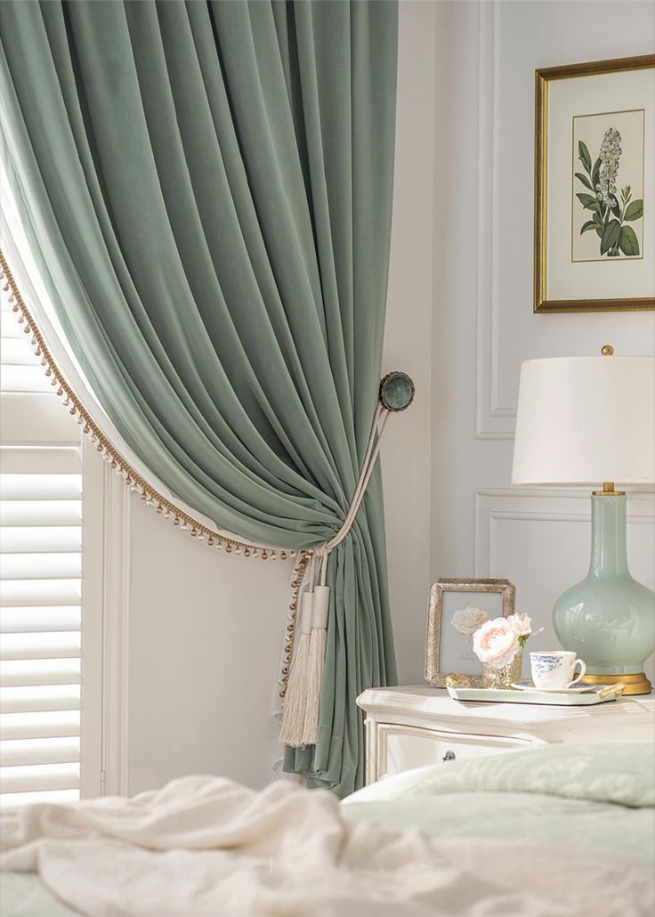 the curtains are open and ready to be used in the bedroom or living room,