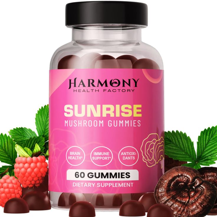 PRICES MAY VARY. 10x Potency: Advanced extraction ensures a 10:1 concentration for maximum benefits. Elevate your wellness routine with SUNRISE Mushroom Gummies – the 10x Potency, Adaptogenic, Nootropic Supplement. Order your bottle today and start feeling the difference! Key Benefits and Features: Enhanced memory: Lion's Mane boosts memory, focus* Immune Support: Reishi and Turkey Tail enhance your immune system* Increased Energy and Stamina: Cordyceps improves energy levels and physical perfor Mushroom Gummies, Turkey Tail, Back Pain Remedies, Improve Energy Levels, Boost Memory, Lion's Mane, Stomach Pain, Energy Boost, Wellness Routine