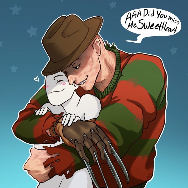 a drawing of a man hugging a cat