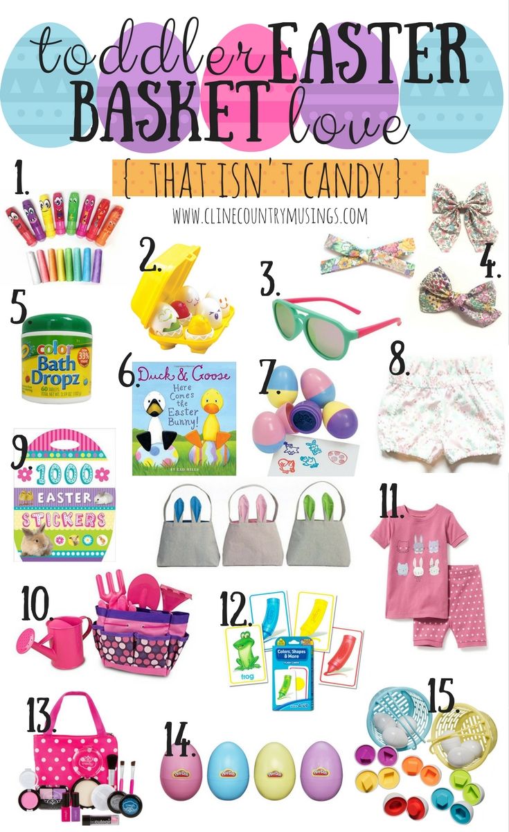 an easter basket love poster with lots of items for the child's easter baskets