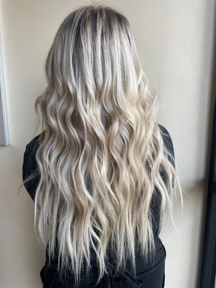 Platinum Blonde Hair With Extensions, Platinum Blonde Extensions, Utah Hair Curls, Utah Curls Long Hair, Utah Girl Curls, Hair Icy Blonde, Blonde Hair Curled, Utah Curls, Blonde Hair Curls