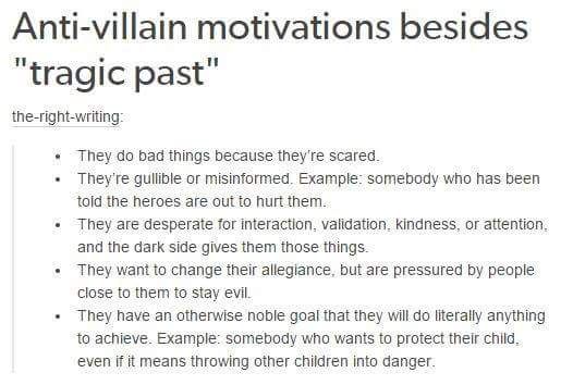 an article about anti - villain motivation