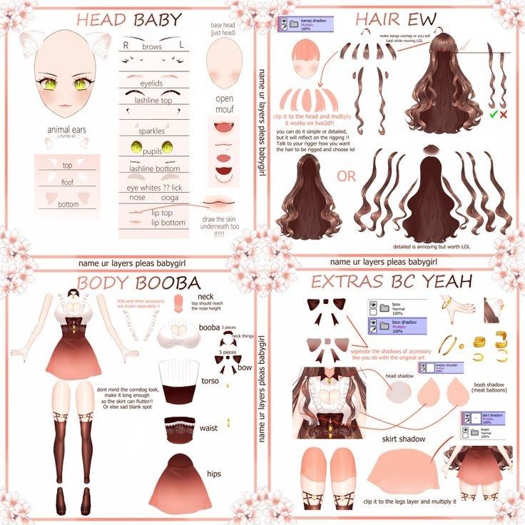 an info sheet showing how to use the body and hair for different types of hair