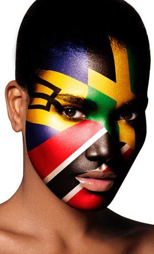 Caribbean Pride #Barbados #Jamaica #Trinidad and Tobago Carnival Makeup, We Are The World, Fantasy Makeup, Pics Art, Creative Makeup, Postage Stamp, Face Art, Black Is Beautiful, Makeup Art